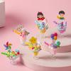 Kids' DIY Ice Cream Cup Craft Kit - Colorful Dessert Simulation & Educational Toy