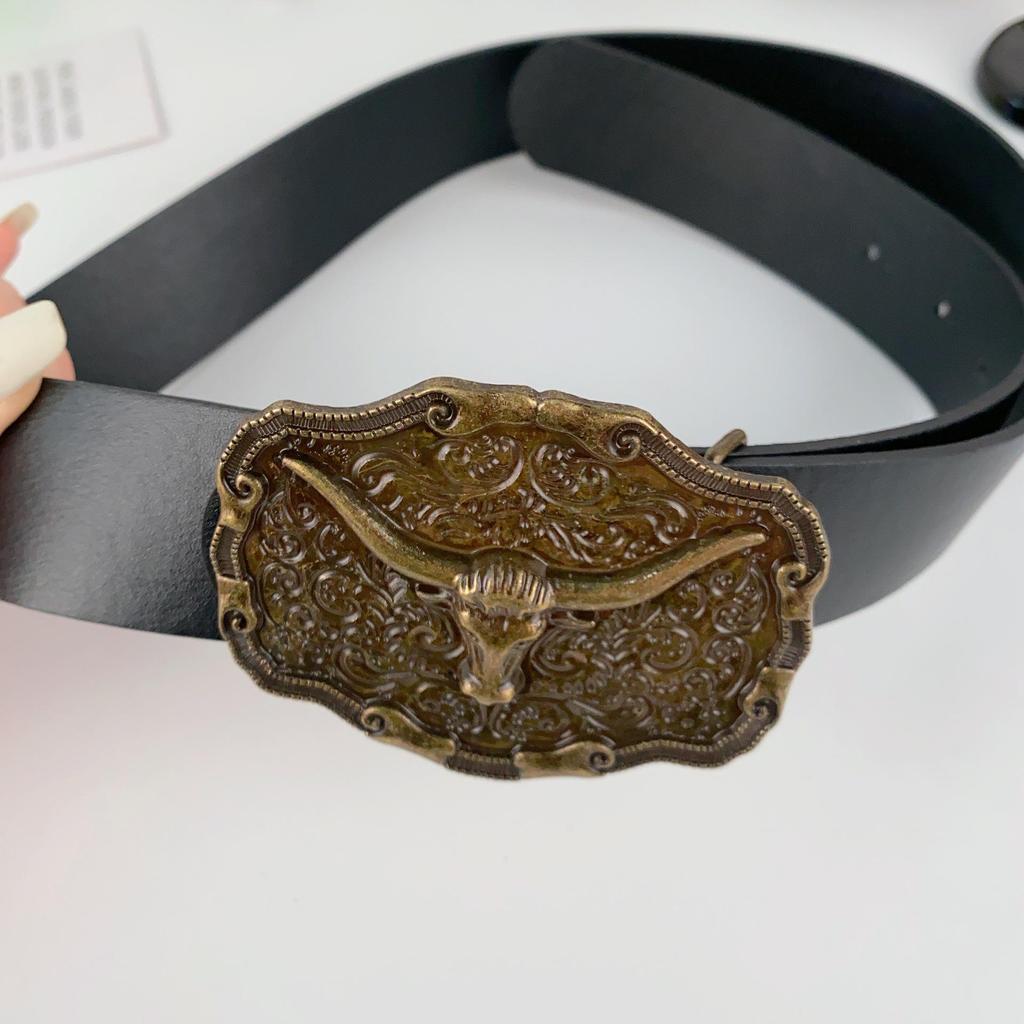 Vintage kožený pásek - Dámský módní a všestranný doplněk pro luxusní outfity