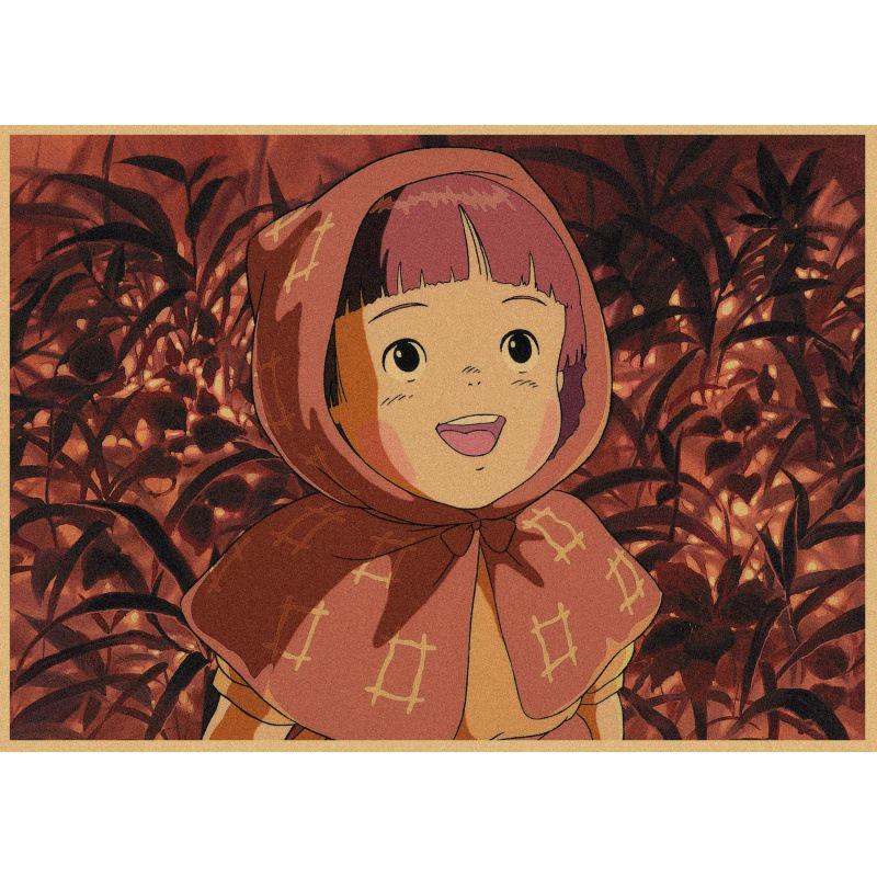 Anime Zeichentrickfilm 'Die letzten Glühwürmchen' Retro Poster - Kostenloser Versand