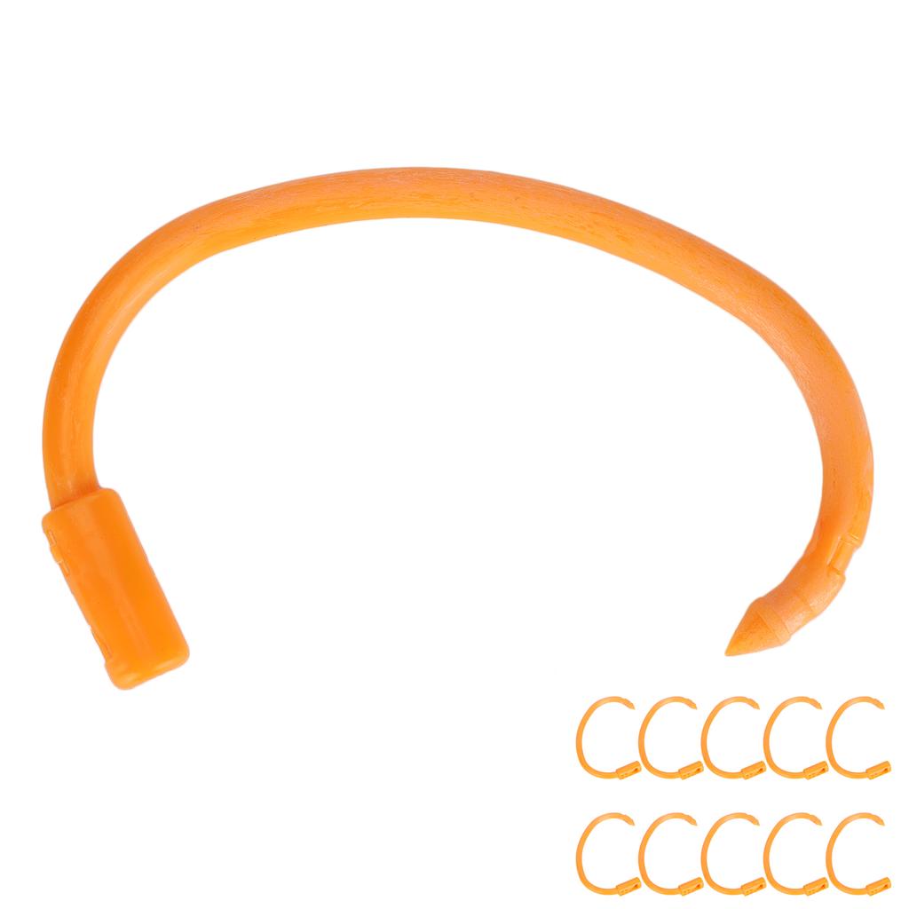 10 STÜCKE Verstellbarer Ungiftiger Kunststoff Kuh Nasenring Flexibles Clip-Set Geflügelzubehör(Kuh Nasenring )