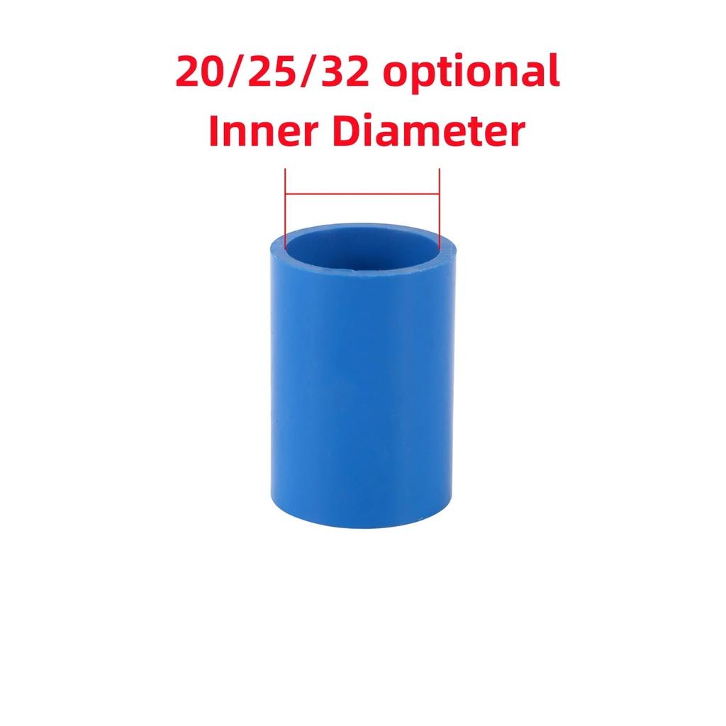 20/25/32mm PVC Gerader Verbinder 2-Wege-Verbindung Gartenbewässerung Aquarium Fischbecken Rohradapter Fittinge Weiß Grau Blau 5 Stück
