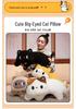 Japanese Three-Color Cat Plush Hugging Pillow for Girls' Bed - Cute Curved Sleep Doll