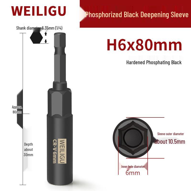 Black Phosphate Hex Socket Head Drill Bit Set 6-17mm