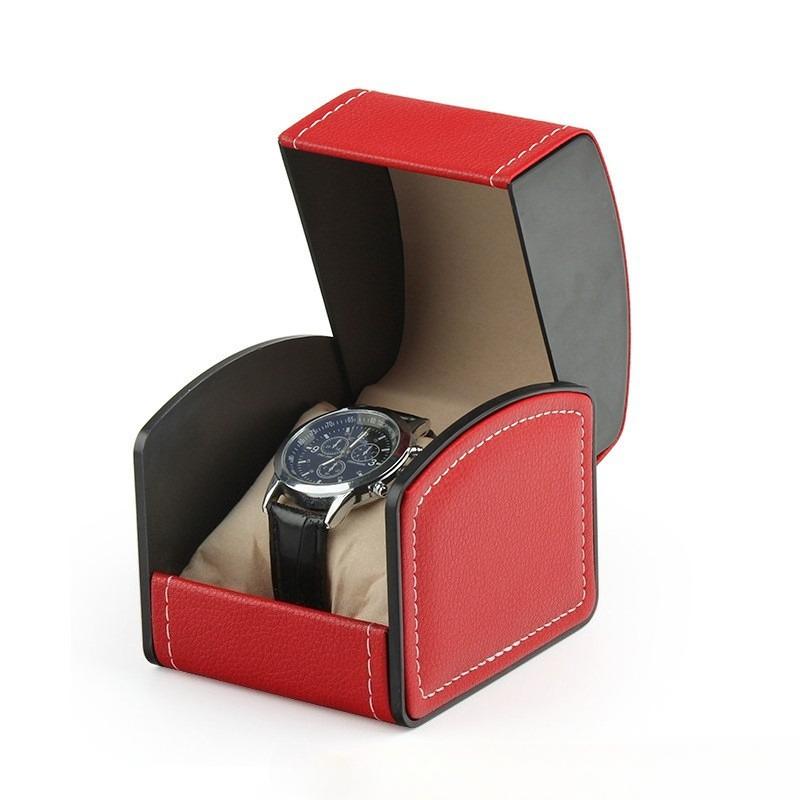 PU Leather Flip-top Watch Box - Luxury Storage Case for Wristwatch & Mechanical Watch, Packaging Organizer for Men Women
