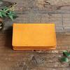 LITSTA Combination Color Business Card Holder Wide Gusset Plenty Italian Leather Yellow YELLOW (pueblo)