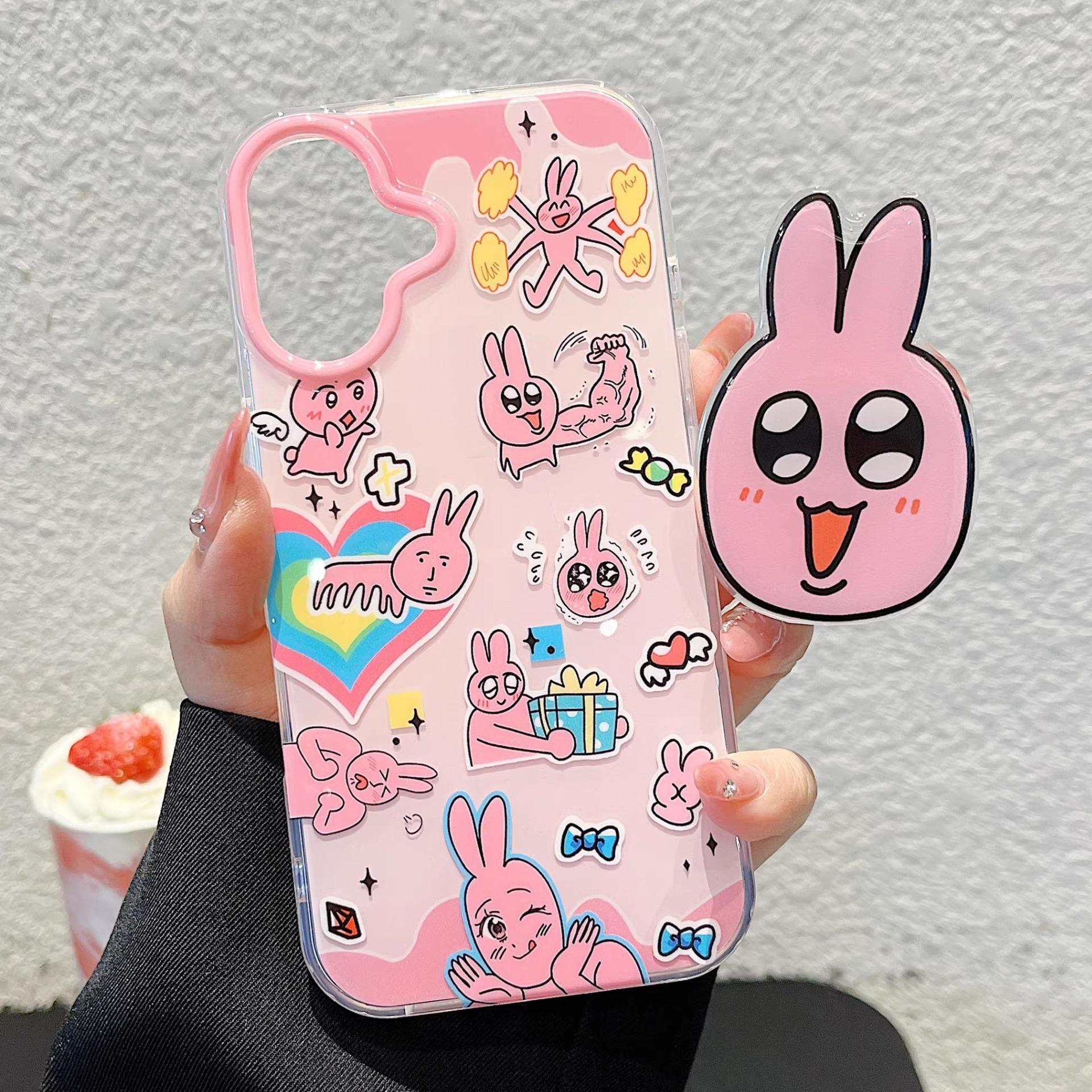 

Одношаровий смішний кролик для IPhone16promax для чохла для мобільного телефону Apple 15 для IPhone14 жіноча модель 13pro For Apple 6