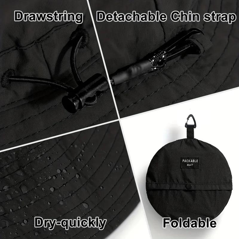 Protable Waterproof Quick Drying Sunhat Fisherman Unisex Outdoor Summer Anti-UV Protection Camping Hiking Cap Panama Bucket Hat