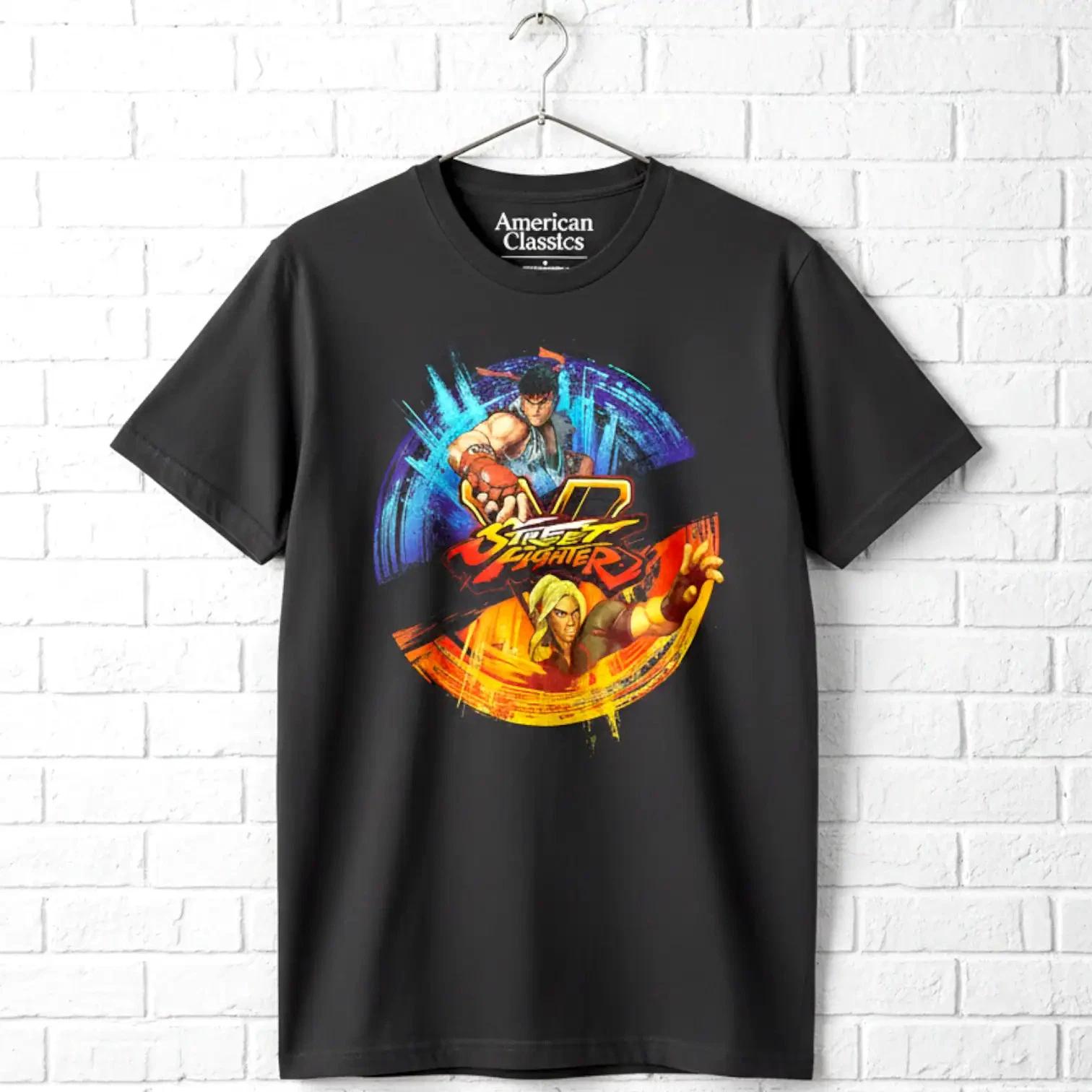 Street Fighter 5 Ryu Ken Fireball Men s T Shirt XXXXL