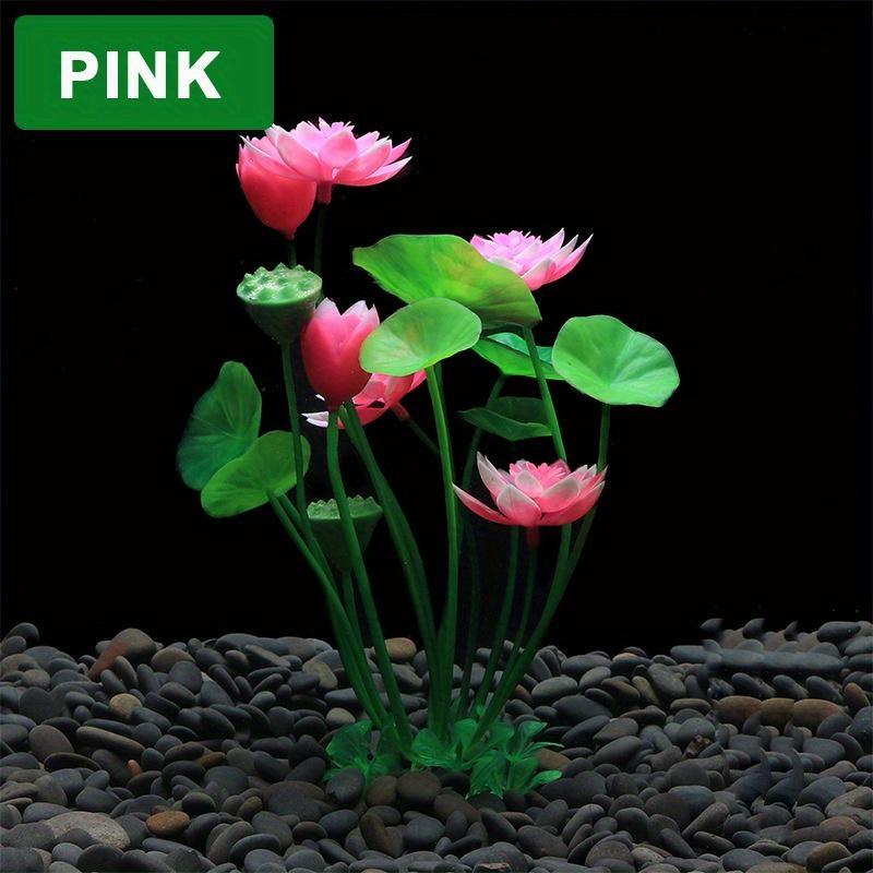 Artificial Water Plant Fish Tank Decoration Landscaping Aquarium Decoration Fake Water Plant Lotus