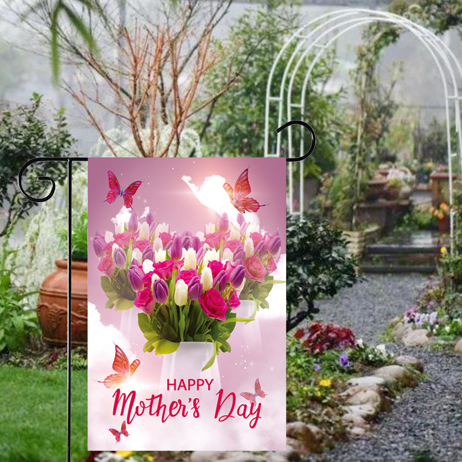 

Двусторонний баннер с Днем матери, садовый флаг, украшение двора дома для сезонного отдыха Style D