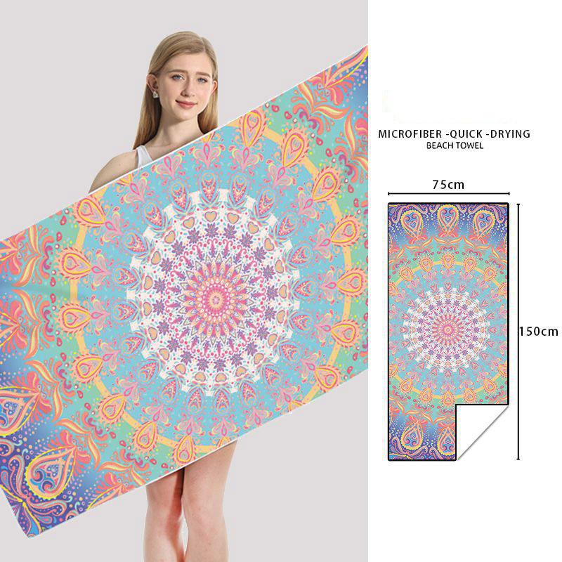 

Explosive Digital Heat Transfer Printing Beach Towel Absorbent Quick Dry Microfiber Beach Towel Travel Gym Handtuch Toalla Playa W40*H60(CM)