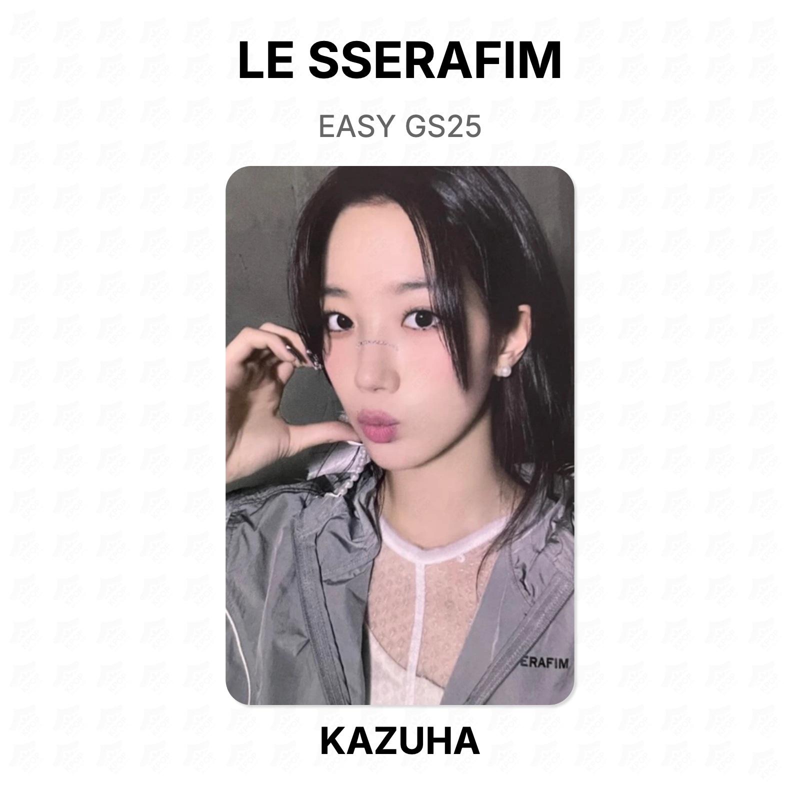 LE SSERAFIM EASY GS25 Official Photocard KAZUHA