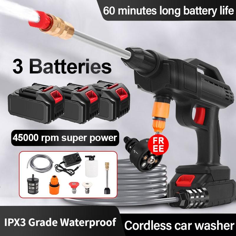 45000RPM Cordless High Pressure Water Jet Car Washer Home Portable Garden Spray Gun Outdoor Car Washing Machine