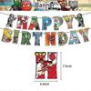 Ninjago Theme Kids Boys Happy Birthday Party Decoration Balloon Banner Cupcake Toppers Kits