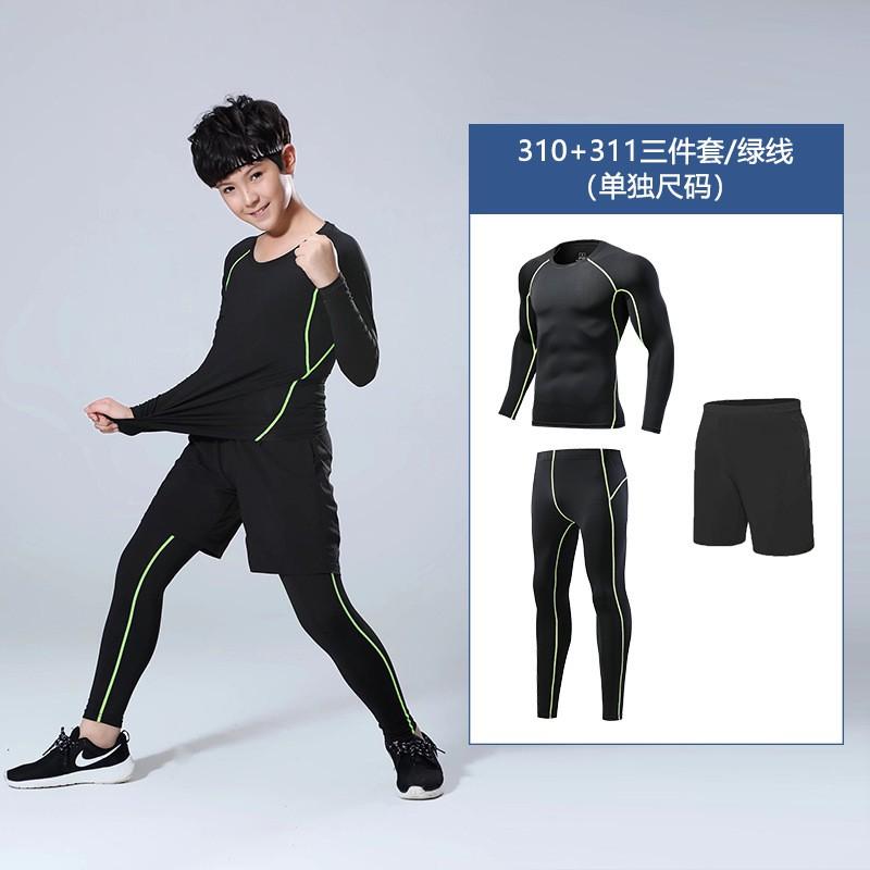 Conjunto de Compresión Atlético para Niños Niños Secado Rápido Traje para Correr Gimnasio Entrenamiento Baloncesto Fútbol