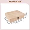 Unfinished Wooden Box Keepsake Multipurpose Jewelry Organizer with Hinged Lid for DIY Party