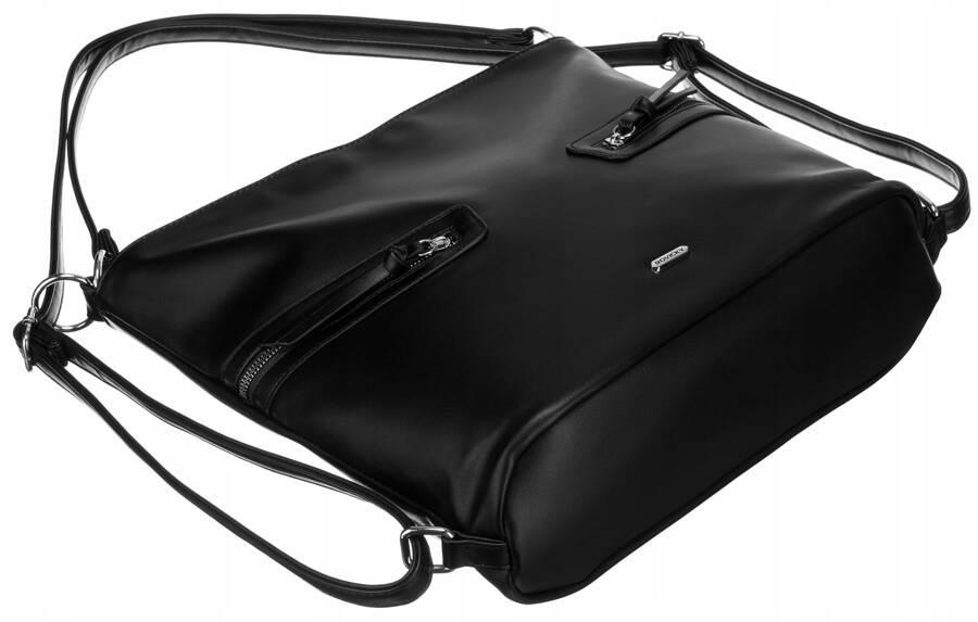 Classic, spacious women's handbag made of eco-leather - Rovicky