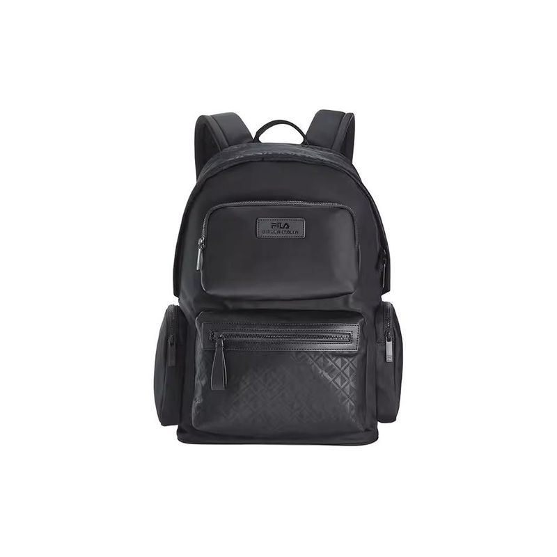 FILA Fashion Casual Multi-Pocket Fabric Mini Backpack Men backpacks Black F13M428103FBK