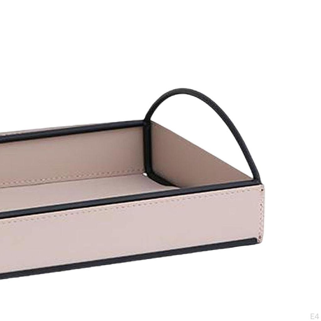 Valet Tray for Keys Wallets Bedside Decor Desk Organizer with Handles Desktop Storage Vanity
