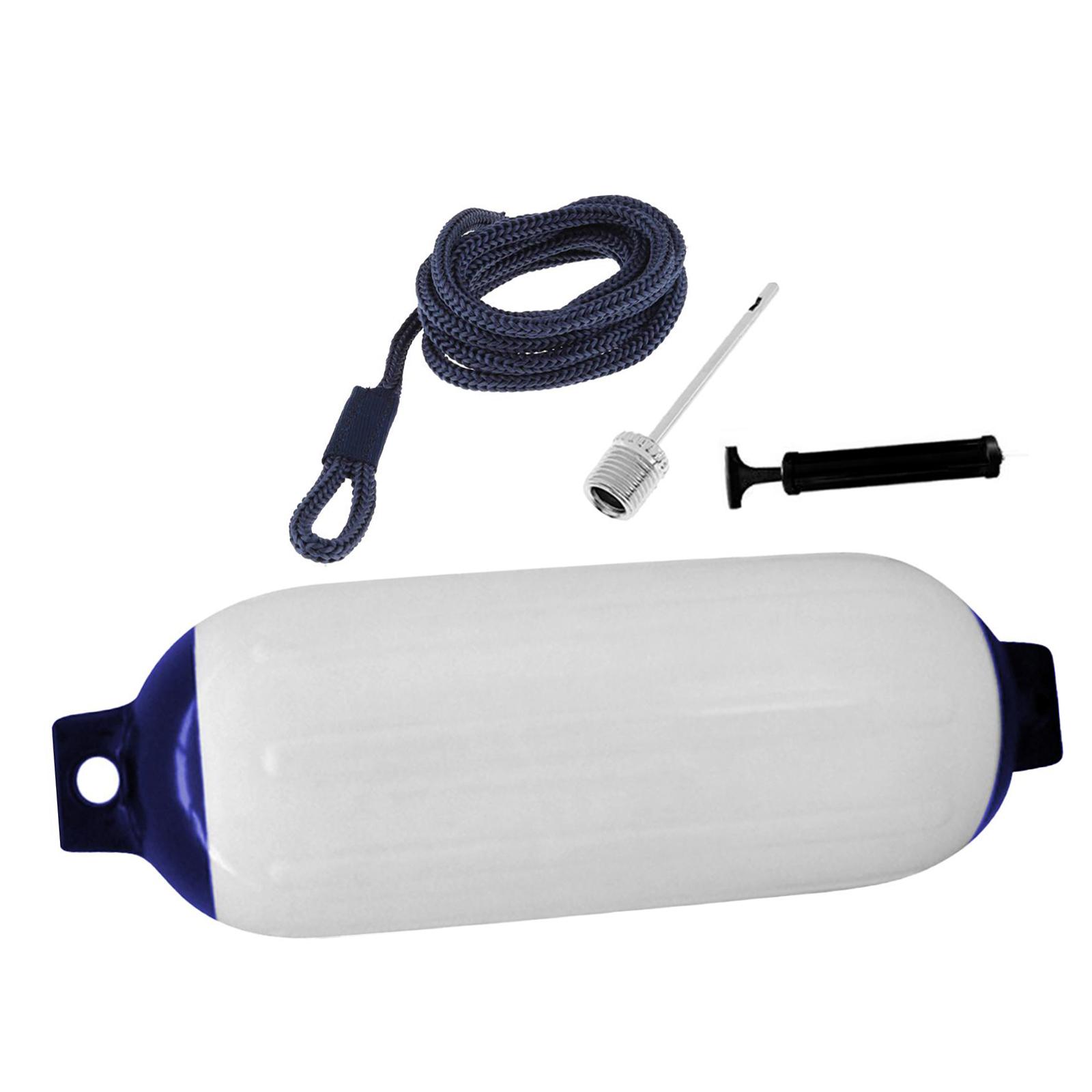 Marine Boat Fender Buoys Protector Durable Outdoor Inflatable Boat Fender blue rope