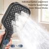 7 Spray Modes Square Handheld Shower Head High Pressure Boost One-Button Shut Off Anti-Clog Skin-Friendly Water Flow