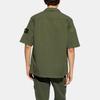 Stone Island FW24 Pima Cotton Minimalist Casual Button Badge Twill Short Sleeve Shirt Men shirts Moss-Green 811512410-V0059