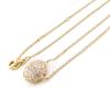 Les Trésors De Lily [J0155] - Gold-Plated Necklace 'Sissi' White Gold - 10 Mm