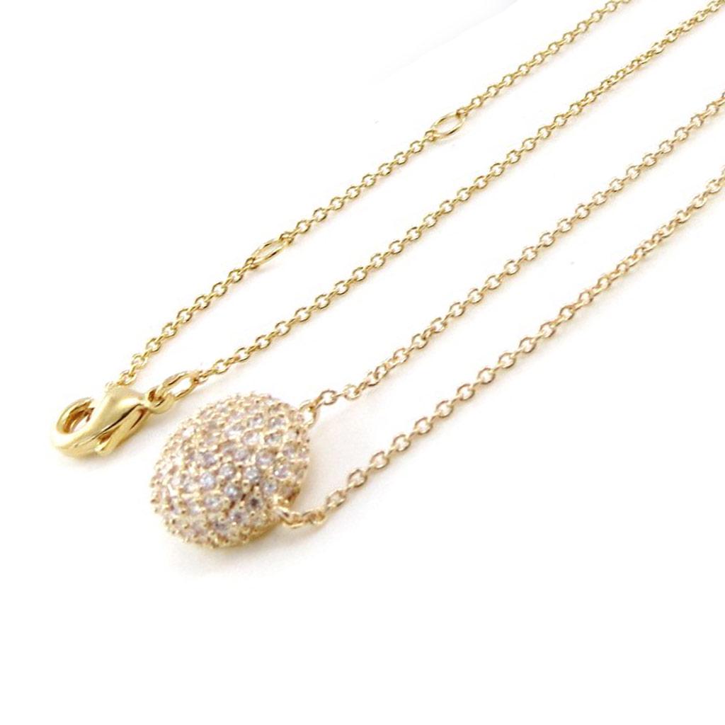 Les Trésors De Lily [J0155] - Gold-Plated Necklace 'Sissi' White Gold - 10 Mm