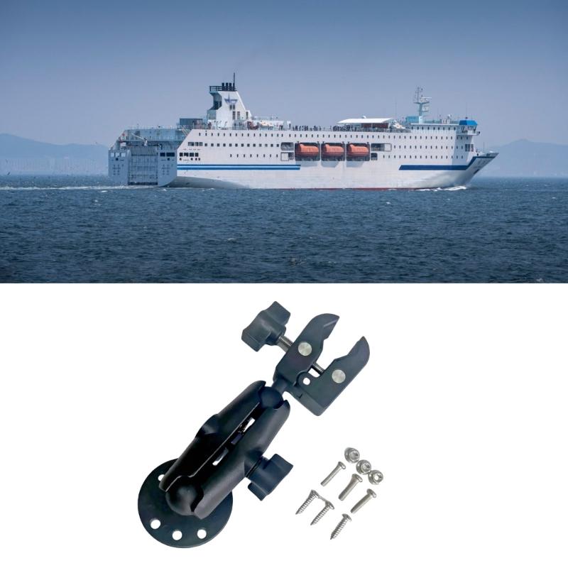 360 Degree Swivel Trolling Motor Bracket Features Double Ball Heads Aluminum Motor Stabilizer Mounting For Fishing Boats