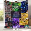 Billie Eilish Stil Grunge Musik Ecke Gemütliche Weiche Flanell Decke, Perfekt für Bett, Sofa Wohnzimmer, Picknick, Heimdeko, Geschenk