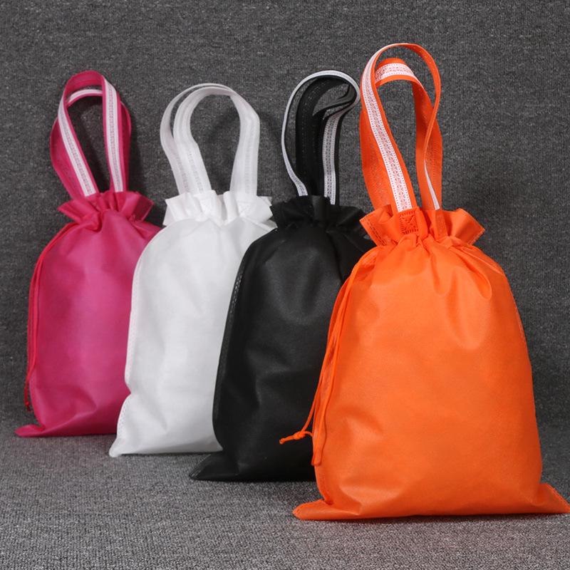 Non Woven Bundle Pocket Holiday New Year Christmas Party Makeup Gift Bag Black Red Pouch Bags Jewelry Wedding