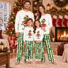 Conjunto de Pijama de Manga Longa e Calça Combinando para Família (Pais e Filhos) Roupa de Casa