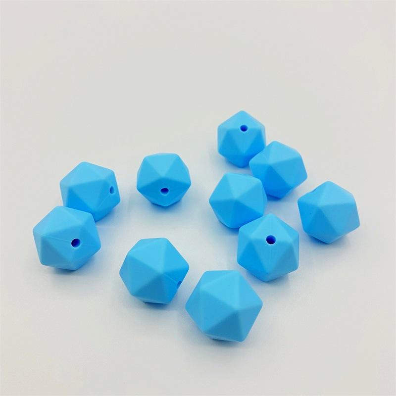 

14 мм восьмиугольные силиконовые бусины для прорезывания зубов для детского ожерелья своими руками