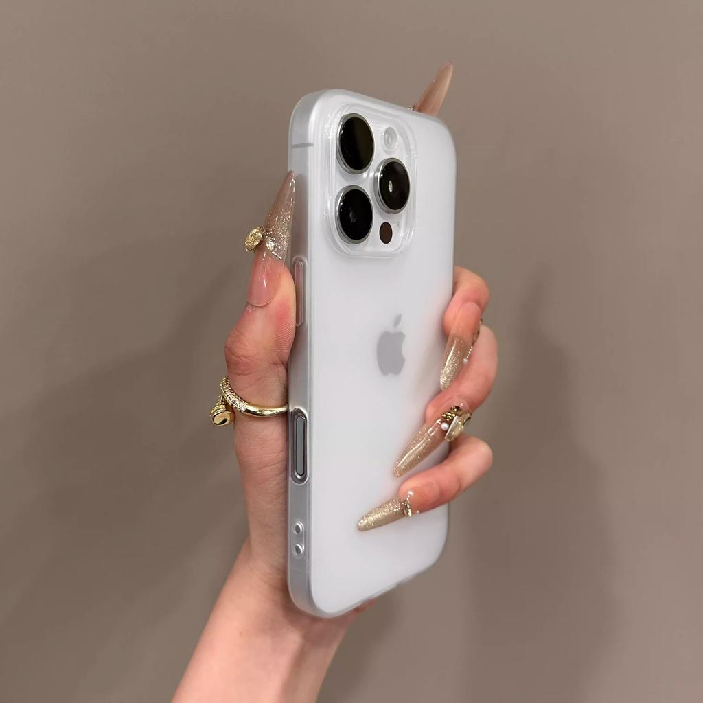 0.8MM Ultra Thin Matte Soft Silicone TPU Phone Case for iPhone 16 15 14 Plus 13 12 11 Pro Max Clear Translucent Candy Cover
