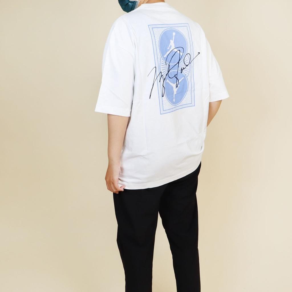 Jordan T Shirt Men's White Blue DZ4055-103