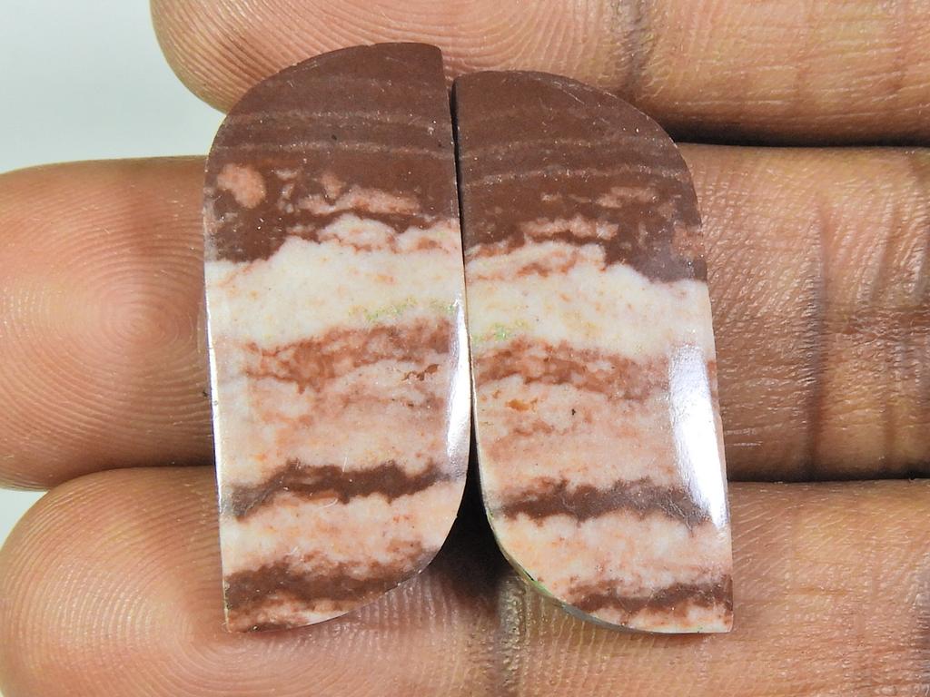 Natural Zebra Jasper Matched Pair Pear Cabochon Earring Gemstone 12X29 MM ET-05