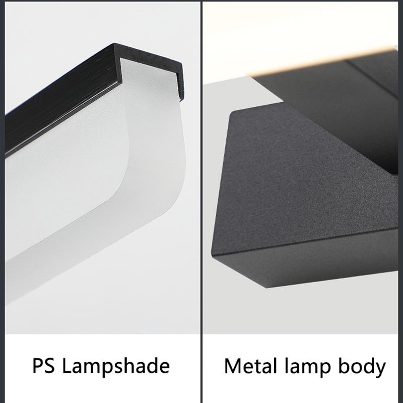 Modern Mirror Vanity Lamp Bathroom Wall Light 40cm/50cm/60cm/70cm/80cm/90cm LED Cloakroom Mirror Lights Gold Silver Black 220V