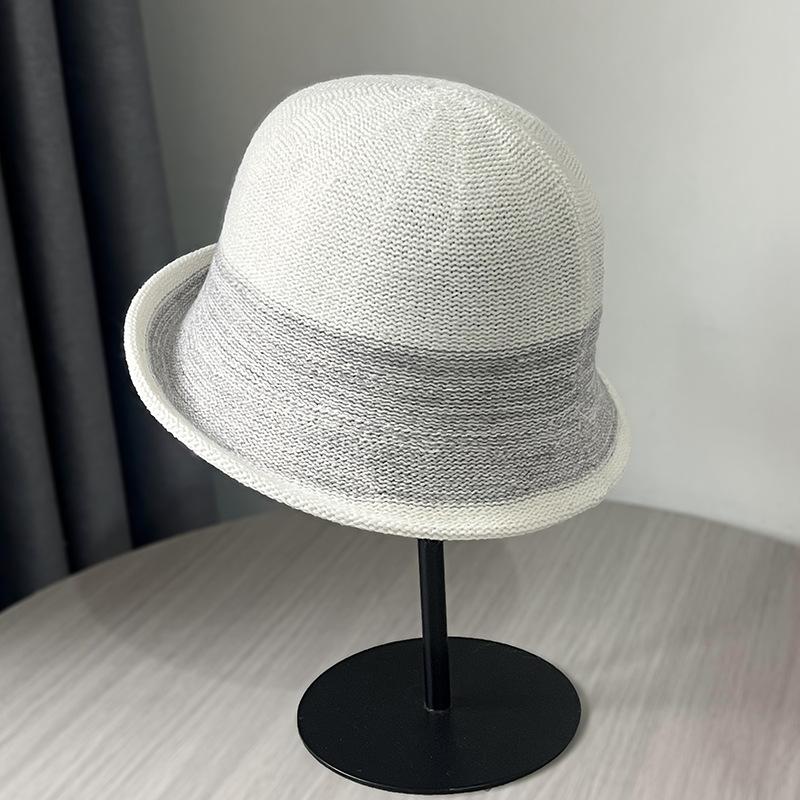 Retro gekräuselte Fischerhut Kinder Herbst und Winter Britisches Temperament Zylinder zeigt kleines Gesicht elegant Wollbeckenhut Tide