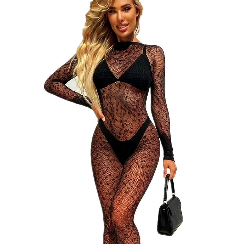 Sexy Bodysuits Transparent Bodystocking Hollow Bold Body Suit Backless Pantyhose Erotic Costumes Sexy Fishnet Lingerie Outfits