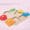 Educational Toy Sensory Tactile Puzzle Board Geometric Shape Matching Toy Knob Panel Pegboard
