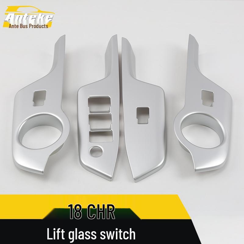 Compatible 18 CHR Power Window Switch Trim - Armrest Sticker Car Accessory