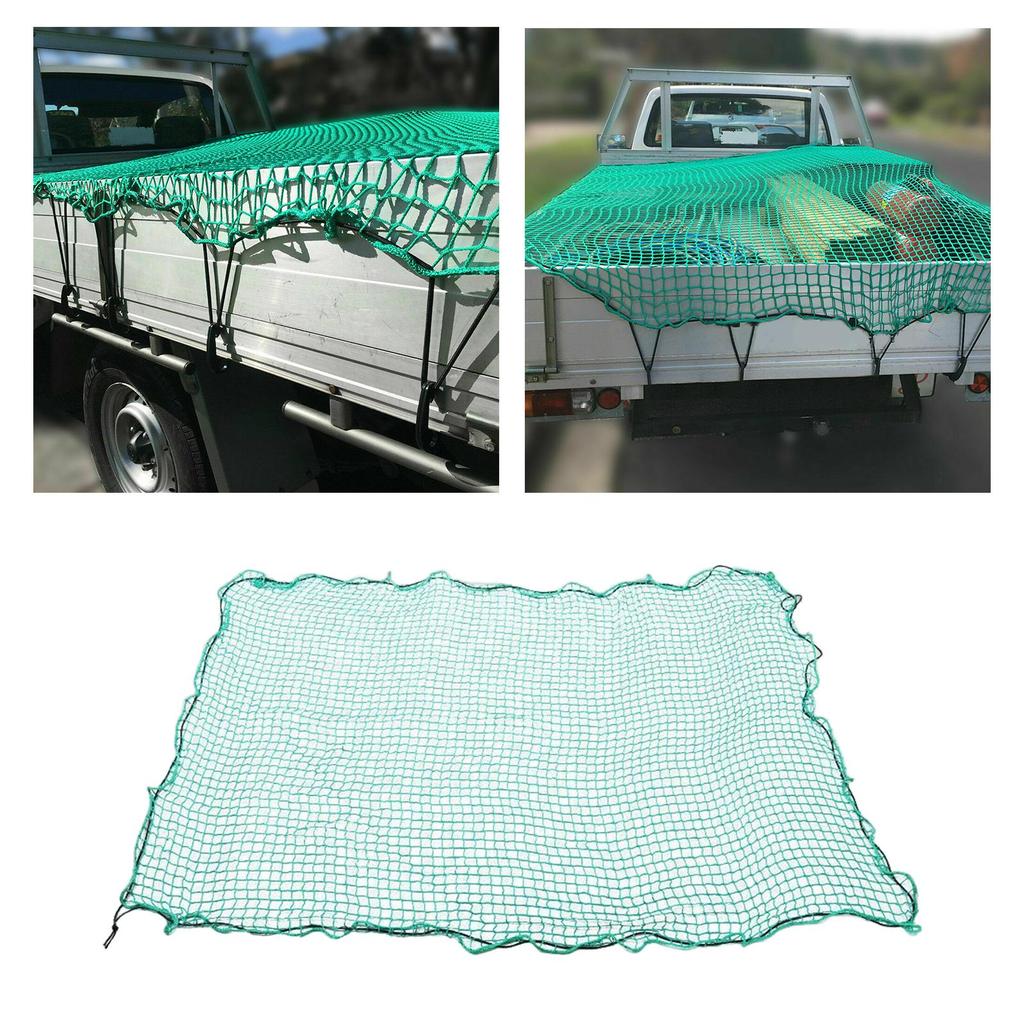 Heavy Duty Bungee Cargo Net 1.5M x 2.2M Carabiners Storage Bag Truck Bed Cargo Net Cargo Net Fit for Trailer Pickup Truck Car