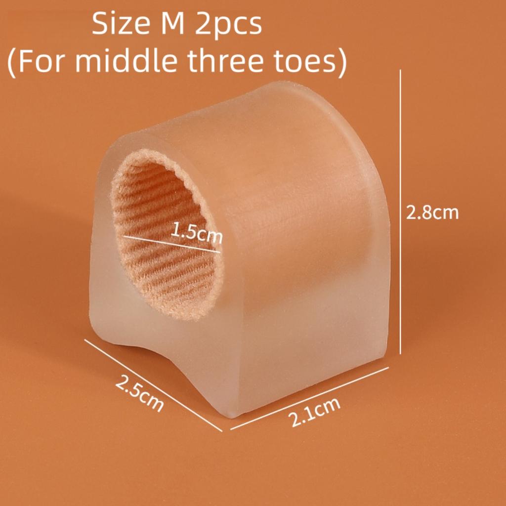 2Pcs Single Hole Toe Spreader Silicone Bunion Corrector Hallux Valgus Toe Straightener Separator for Pain Relief