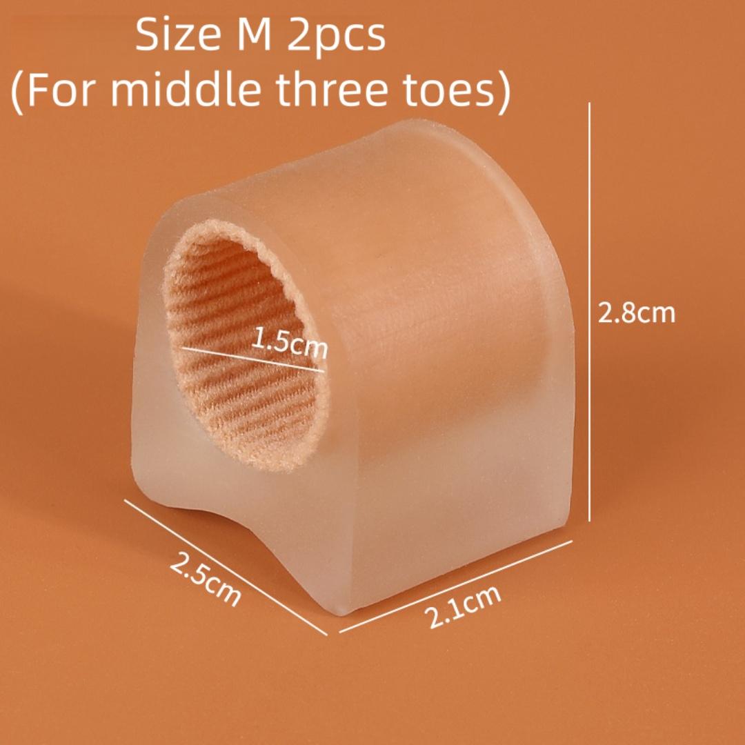 

2Pcs Single Hole Toe Spreader Separator Silicone Thumb Finger Correction Bunion Hallux Valgus Corrector Toe Spacer Straightener