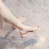 Pick up girl 9030-28 new Korean fairy style pregnant women soft-soled cool slippers summer Roman women's shoes