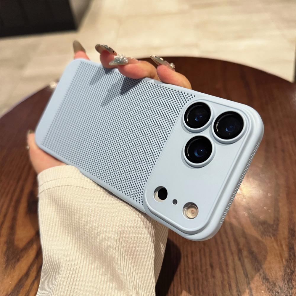 Fashion Honeycomb Cooling Breathable Phone Case For IPhone 17 Pro Max 16 15 14 13 Plus Impact Resistant Heat Dissipation Cover