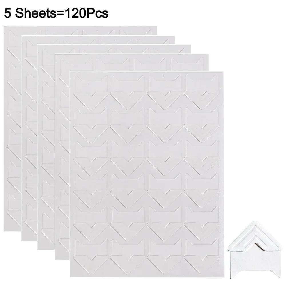 120/24pc Photo Corners Stickers DIY Vintage Corner Kraft Paper Stickers for Photo Album Frame Decoration Scrapbooking Picture