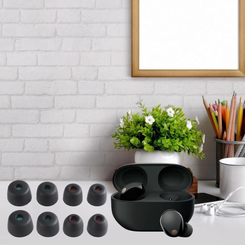 Silicone Ear Tip Wireless Earbuds Case for WF-1000XM5 Neck-mounted Earphones Eartip Anti-Slip Avoid Falling Offs