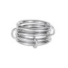 Stainless Steel Multilayer Stackable Finger Ring Minimalist Waterproof 18K Gold Plated Connecting Ring Trendy Women Jewelry Gift