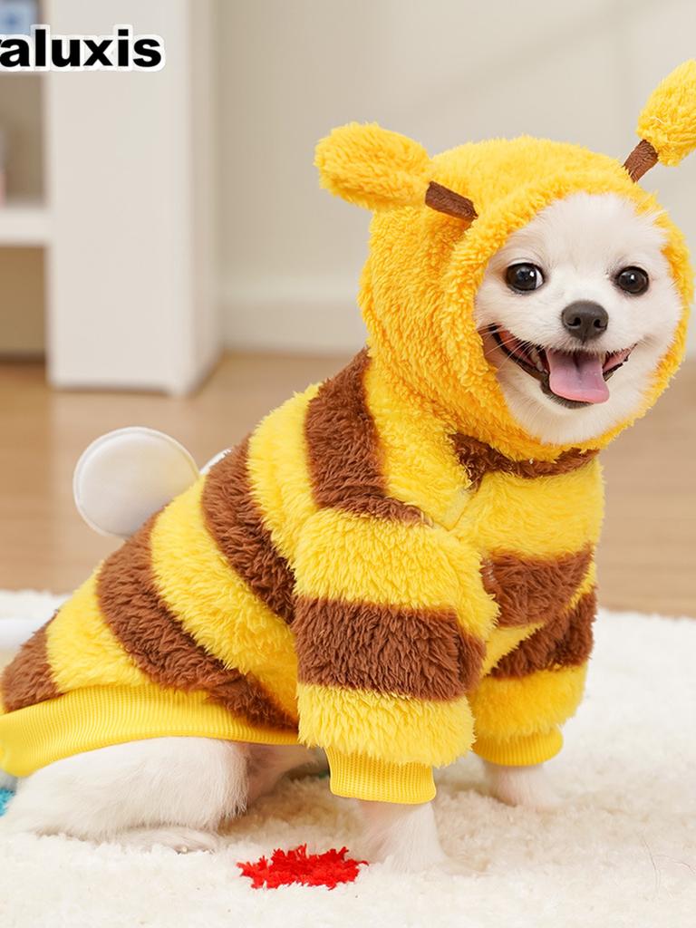 Pet Clothes for Dogs and Cats - Autumn Winter Transformation Outfit Teddy Bear Poodle French Bulldog Fleece Medium Dog